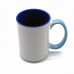 Inner Color & Color Handle Ceramic 15oz Mug with gift box for DYE SUBLIMATION INK