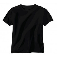 Cotton Black T-Shirt for Heat Transfer Vinyl / Direct to Film DTF 