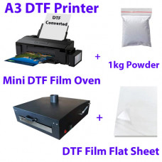 DTF A3 size Printer + Mini Film Oven Heater Powder Dryer Starter Set