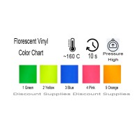 PU T-SHIRT GARMENT FLORESCENT VINYL HEAT PRESS TRANSFER FILM ROLL 1m x 50cm