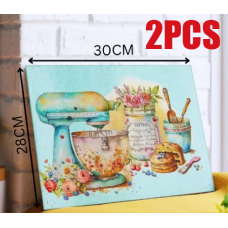 Glass Photo CUTTING BOARD 2PCS 28x30cm Heat Transfer SUBLIMATION INK heat press
