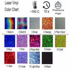 T-SHIRT Laser GARMENT VINYL HEAT PRESS TRANSFER FILM Plotter Cutter 1m x 50cm 