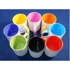 Inner & Handle Color 11oz Polymer Mug BEST FOR DYE SUBLIMATION INK