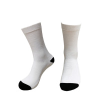 Blank Socks with Black in Heel and Toe for Sublimation Various Size