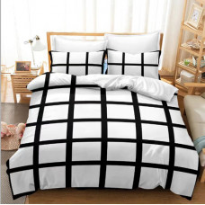 Sudoku Quilt Cover and Pillowcases Sets for Dye Sublimation -- Queen Size(Quilt Cover+2 Pillow Cases)