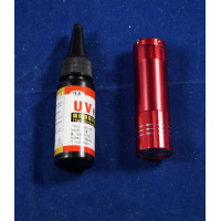 UV Glue 30ml with UV torch for Glass, Crystal 