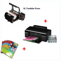 XL Tumbler Heat Press + Printer (Sublimation ink included) + Sublimation paper