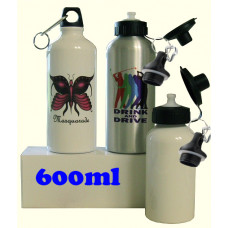 Blank aluminium water bottle for sublimation white 600ml best for sublimation ink