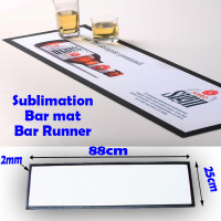 Bar Runners / Bar Mats with Black Edge Dye Sublimation ink Heat Press Transfer 