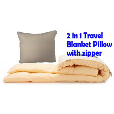 ON SALE 2 in 1 Blanket Pillow Travel with zipper 5pcs bulky pack(Buy 4, get another one FREE)