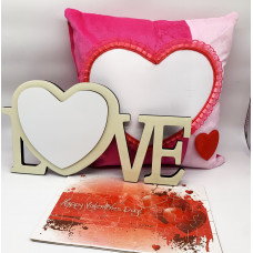 Sublimation VALENTINES Bundle PILLOWCASE + LOVE SIGN + JIGSAW PUZZLE 10% off Special Offer 