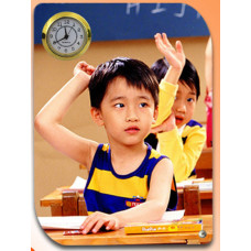 MDF Desk Photo Frame with Clock -- Diagonal corner for sublimation printing