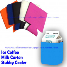 Ice Coffee or Milk Carton Foldable Blank Koozie Stubby Holder Cooler Sublimation ink Heat Transfer various colors