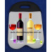 Blank Black Handle Double Bottle Wine Cooler Bag  for Dye Sublimation ink
