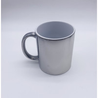 Sublimation Blank Electroplated Silver Mug for mug press heat press
