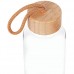 Frosted Glass Drink Water Bottle 700ml with Bamboo Lid for Sublimation