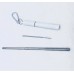 Sublimation Collapsible Stainless Steel Straw with Carabiner Clip Case and Brush Set