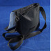 Black Shoulder Bag with white polyester Small 21x19cm