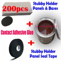 SPECIAL Stubby Koozie Holder Cooler 200pcs + Adhesive Glue 500ml + Panel Seal Tape