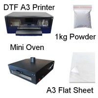 DTF XP600 Single Head A3 Printer + Mini Film Oven Heater Powder Dryer Starter Set