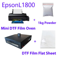DTF Epson L1800 A3 Printer + Mini Film Oven Heater Powder Dryer Starter Set