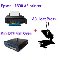 DTF Epson L1800 A3 Printer + Mini Film Oven Heater Powder Dryer + A3 Heat Press