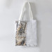Sequin Linen Shoulder Tote Shopping Bag for dye sublimation heat transfer press printing 