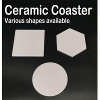 Ceramic Bar Coaster 25pcs/pack Dye Sublimation ink Heat press Transfer Printing - Cork Base