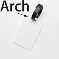 White Acrylic Luggage Tag Sign Badge DOUBLE SIDE PRINT  for Sublimation Heat Transfer Printing