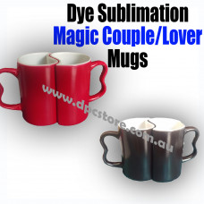 Magic color change MUGS valentine / lover DYE SUBLIMATION ink heat press