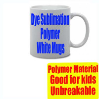 Polymer Plastic WHITE MUGS 11oz DYE SUBLIMATION INK 