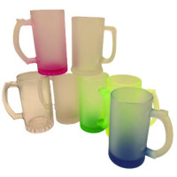 Beer Glass Stein Scrub Mug Cup BEST FOR SUBLIMATION INK Printing -- (1 pair, 2 pcs)