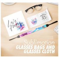 Glasses pouch bag / cleaner wipe / band strap set  for Dye Sublimation (Not include glasses)