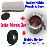 Stubby Koozie Holder Cooler 100pcs + Adhesive Glue 500ml + Panel Seal Tape