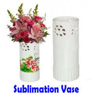 Elegant Hand Feeling Ceramic porcelain Vase for Dye Sublimation ink Heat press